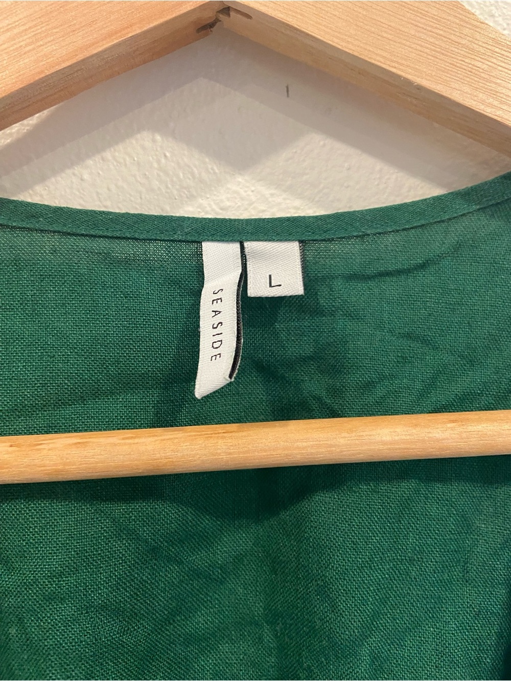 Seaside Tones Linen Kimono Dress Green - Picture 6 of 11